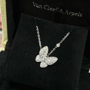 ❗️新品❗️ ☀️ ☀️Van Cleef &Arpels 梵克雅寶Two Butterfly滿鉆蝴蝶項鏈