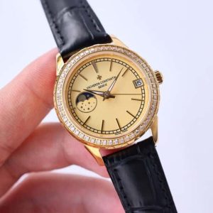 江詩丹頓-vacheron constantin淑女珠寶系列9字位日月星辰功能珍珠貝母表盤時尚女表