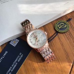 Original Breitling 百年靈航空計時自動瑞士SW200機芯腕表女款精致典雅