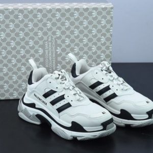 Adidas x Balenciaga Triple S Clear SoleSneaker”White/Black”時裝復古厚底增高百搭休閑運動姥爺球鞋5504328000