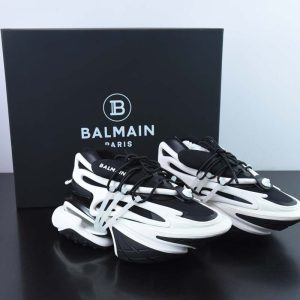 BALMAIN 巴爾曼 獨角獸 復古老爹鞋/黑白