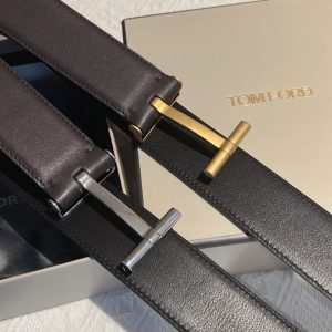 TOMFORD湯姆福特男士T字搭扣雙面腰帶4.0cm