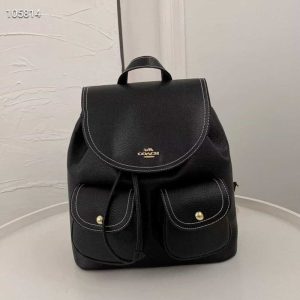 coa**/蔻 新款 Pennies Backpack女士雙肩包抽繩背包c46116145 6146