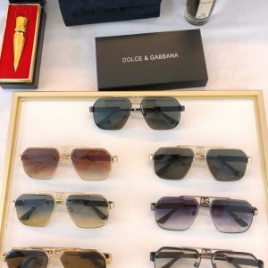 DOLCE&GABBANA杜嘉班納不規則邊框太陽眼鏡