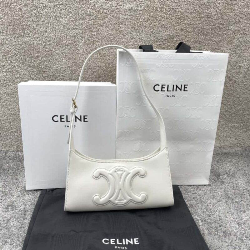 CELINE 全新腋下包系列TRIOMPHE 手袋 198153白色