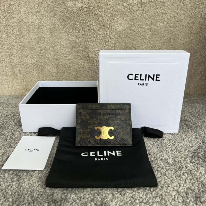 CELINE TRIOMPHE標志印花卡包 10L832老花色