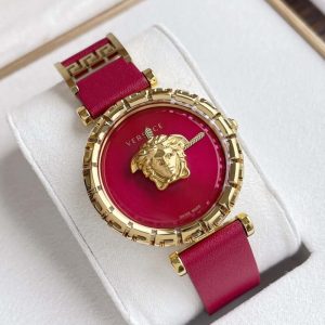 范思哲 VERSACE 黑金石英女士腕表34mmPALAZZO經典系列